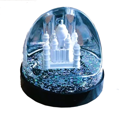 Acrylic Taj Mahal Pen Stand Showpiece (Design Or Color Any) image