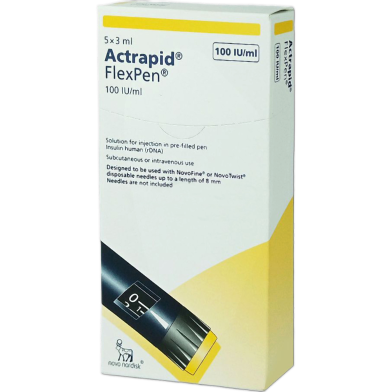 Actrapid Flexpen 100 Iu Per Ml Flexpen 3 ml Flexpen image