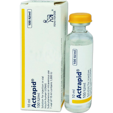 Actrapid Vial 100IU/10 ml Vial 10 ml vial image