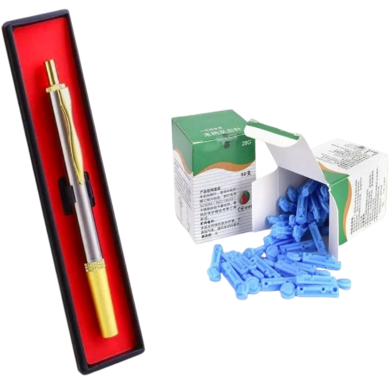 Acupressure Hijama 1 Pin Pen With 50 Hijama Needles Hijama Single Needle Pen For Hijama Cupping Therapy image