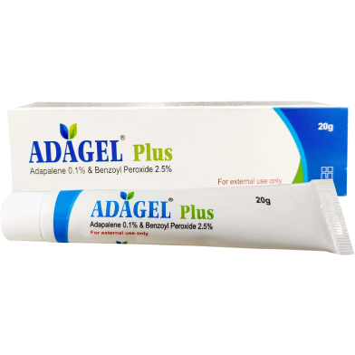 Adagel Plus 0.1 Percent 2.5 Percent Gel 20gm Tube image