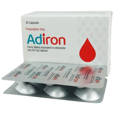 Adiron 30 mg Capsule 6'S Strip image