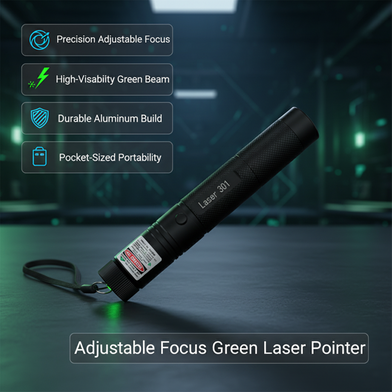Adjustable Focus Green Laser Pointer Slide 2
