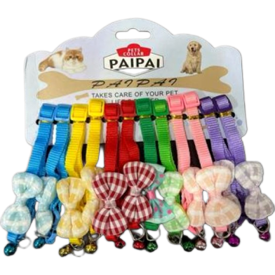 Adjustable Premium Cat Bow Collar For Cat, Kitten and Small Dog (Any Colour) image