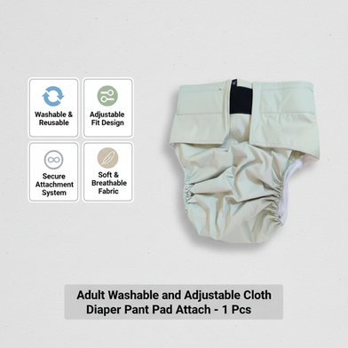 Adult Washable and Adjustable Cloth Diaper Pant Pad Attach - 1 Pcs Slide 3