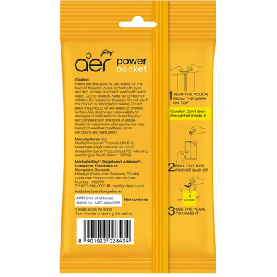 Aer Power Pocket Bathroom Fragrance Lemon Tangy Delight 10g Slide 2