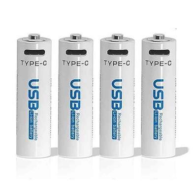 AiVR USB-C Rechargeable Battery AA Size 2550 MAh - 4 Pcs image