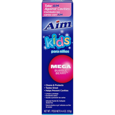 Aim Kids Mega Bubble Berry Toothpaste 125 gm image