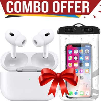 AirPods Pro (2nd Generation) Dubai And Mobile Phone Rain Cover Waterproof (Combo Offer) image