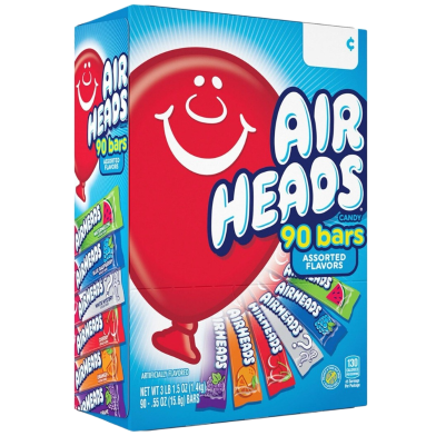 Airheads Assorted Flavors Candy 90 bars X 15.6 gm 1.4 kg image