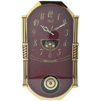 Ajanta Wall Clock – Classic Musical Pendulum Quartz Wall Clock – 427 – Red image