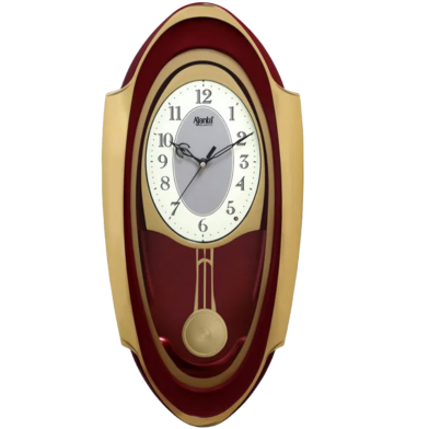 Ajanta Wall Clock – Classic Musical Pendulum Quartz Wall Clock 1627 – Red image