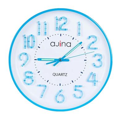 Ajina Maple Digit Round Wall Clock Blue image
