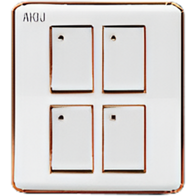 Akij Delight 4 Gang 1 Way Switch image