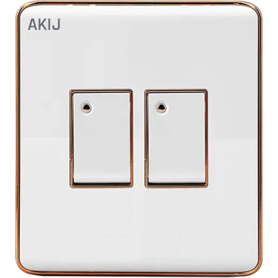 Akij Elegant 2 Gang 1 Way Switch image
