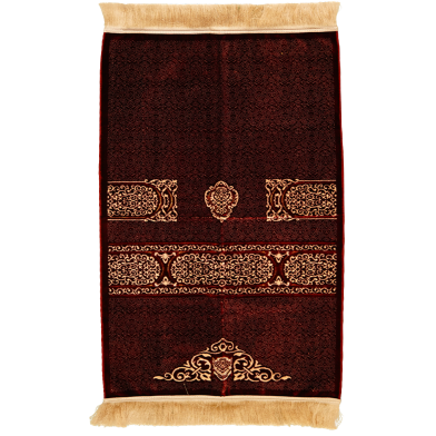 Al-muslim Carpet Quality-6mm-Turkey Jaynamaz-Maroon-70/115-Any Design image