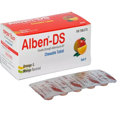 Alben DS 400 mg Chewable Tablet 10's Strip image