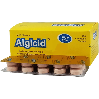 Algicid 500 mg Plus100 mg Chewable 10's Strip Tablet image