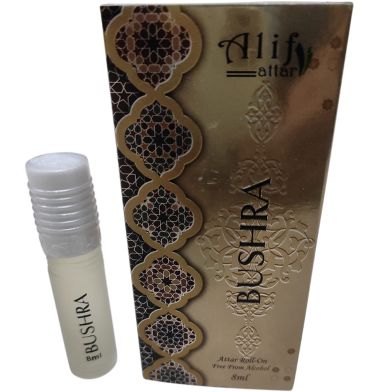 Alif's Bushra Attar A Premium Long Lasting Fragrance Alcohol Free Perfume Roll On 8ml image