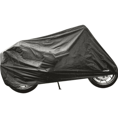 All Season Waterproof High Quality Fabric Dustproof Sun UV Protective Big Size Cover For All Motorcycle With Carrying Pouch - Black Color 1 Piece image