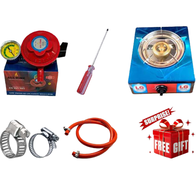 All Time LG Single Gas Stove Combo with Gas Safety Regulator image