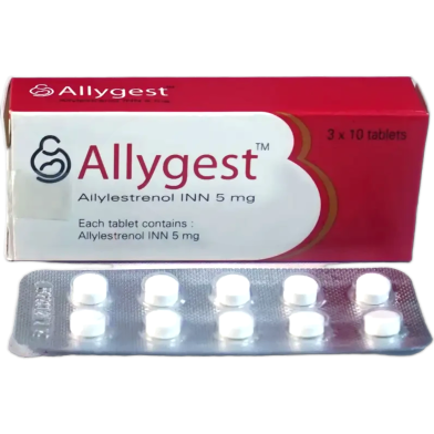 Allygest 5 mg Tablet 10's Strip image