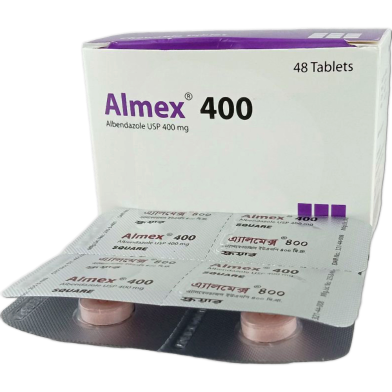 Almex 400 Mg Chewable Tablet 4's strip image