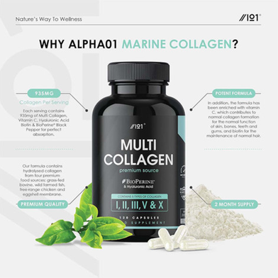 Alpha01 Multi Collagen Complex – 120 Capsules image