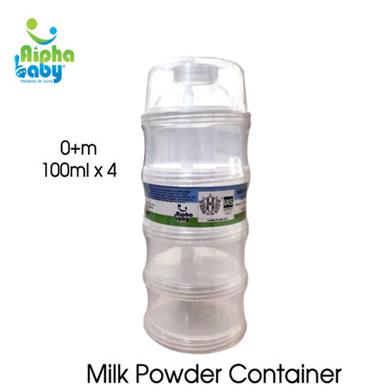 Alpha Baby 4 Rack Milk Powder Container 4x100ml (White) image