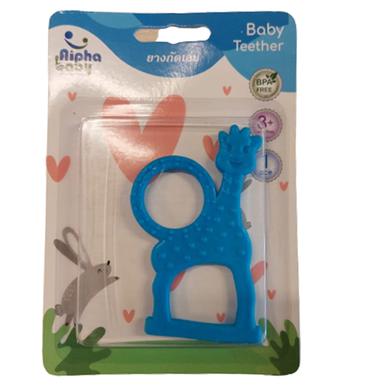 Alpha Baby Teether Giraffe (Blue) image