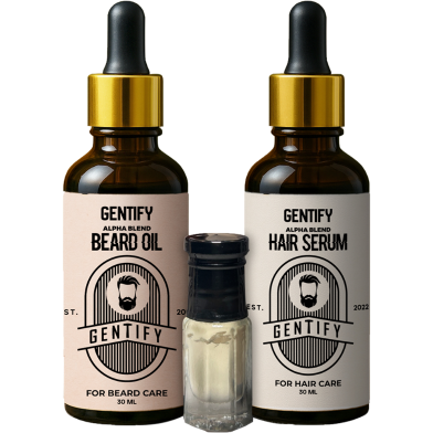 Alpha Blend Combo Pack (1 Beard Oil Plus 1 Hair Serum Plus Perfume Oil Gift) image