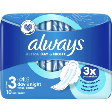 Always Ultra Day and Night Sanitary Napkins – 10pads image
