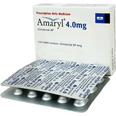 Amaryl 4 mg Tablet 15's Strip image