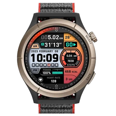 Amazfit Cheetah Pro 1.45 Inch AMOLED Corning® Gorilla Glass 3 Dual-Band GPS 5ATM Sports Design (Round)- Run Track Black image