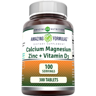 Amazing Formulas Calcium Magnesium Zinc Plus Vitamin D3-300 Tablets image