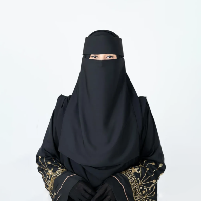 Glam Touch Ameera Foodie Niqab | Black image