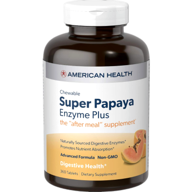 American Health Papaya Enzyme 360 Tablets - 76630502054 image