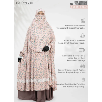 Glam Touch Amina Extra Long Multi-Purpose Khimar | image