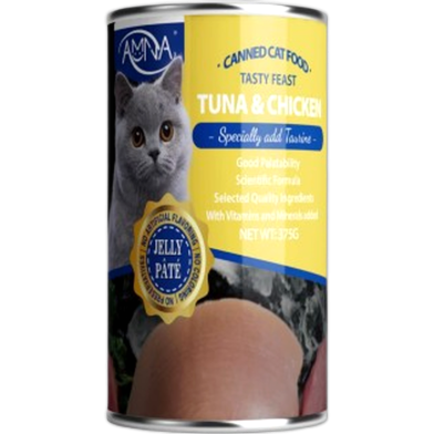 Amna Cat Canned Food Jelly Pate - Tuna and Chicken 375g | Cat Wet Food image