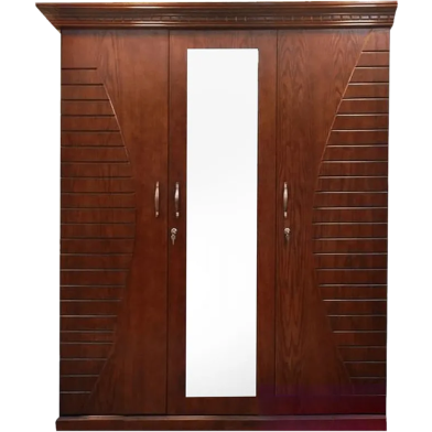 Andormahal Stylish MDF 3 Part Almirah With Mirror image