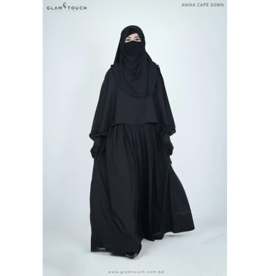 Glam Touch Anika Cape Style Abaya Gown image