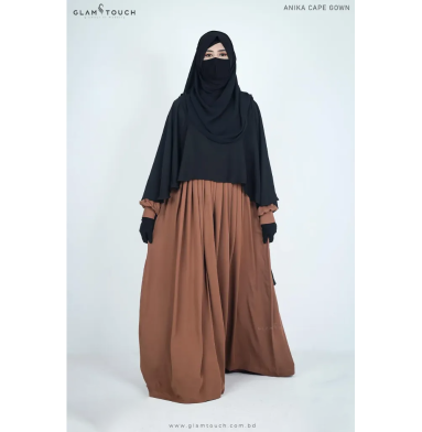 Glam Touch Anika Cape Style Abaya Gown image