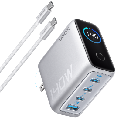Anker 140W Laptop Charger 4-Port PD 3.1 With Touch Control USB-C Cable (B2697) image