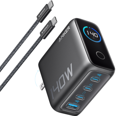 Anker 140W Laptop Charger 4-Port PD 3.1 With Touch Control USB-C Cable (B2697) image