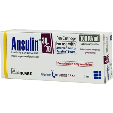 Ansulin 30/70 Penset Injection - (100IU/ml) image