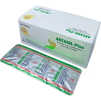 Antanil Plus Chewable Tablet 10'S Strip image