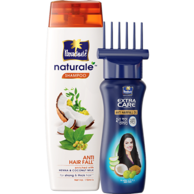 Anti Hairfall Bundle Parachute Oil 75ml Shampoo 170ml image