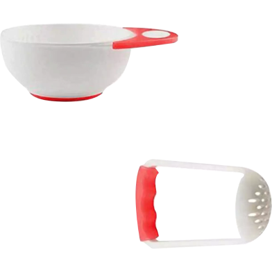 Apple Bear Mash Bowl Red White image