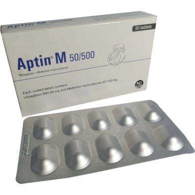 Aptin M 50 mg, 500 mg Tablet 10's Strip image
