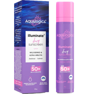 Aqualogica Illuminate Plus Dewy Sunscreen SPF 50 Plus PA Plus Plus Plus Plus 50 gm -409267742 image